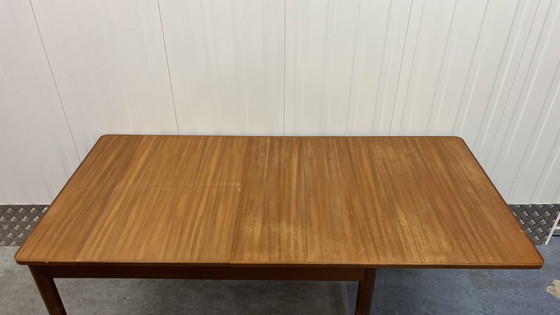 Image 1 of Vintage Mid - Century Extendable Dining Table Teak Wood