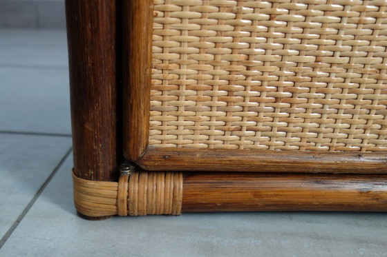 Image 1 of Piccolo cubo di mobili in rattan vintage