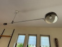 Lampada a sospensione con contrappeso, nero e argento