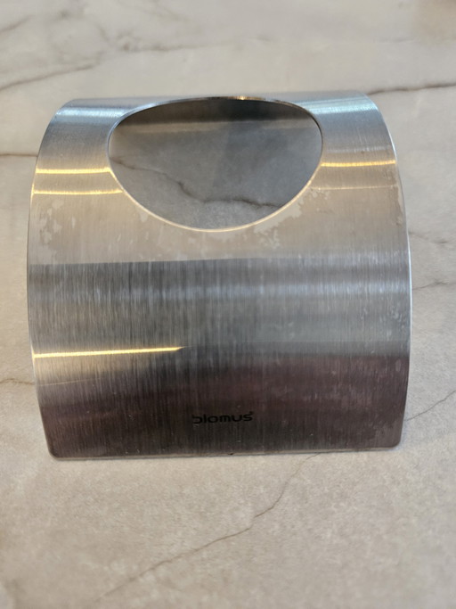 Four Blomus designer egg cups