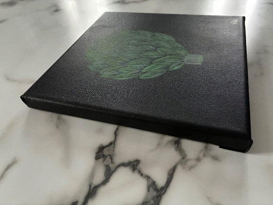 Image 1 of Klein schilderij op canvas, Artisjok