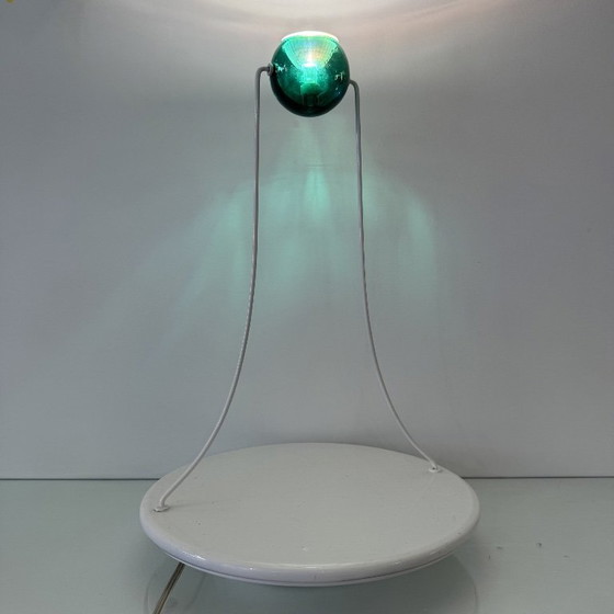Skipper Table Lamp Gemma in Granite and Green Plexiglass Design 1980's – Metal (photo 7 of 8)