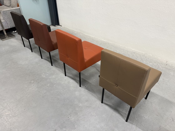 Image 1 of 4 Gelderland 7714 Button Stuhl Leder Design Stuhl