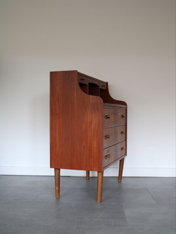 Scrittoio danese vintage in teak, Armadi a muro, Legno, Marrone (foto 6 di 9)
