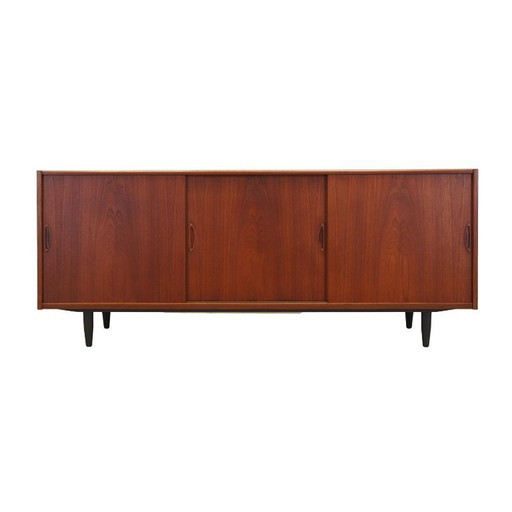 Credenza in teak, design danese, anni '70, produzione: Danimarca