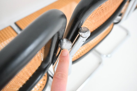 Image 1 of Sillas de comedor estilo B32 de Marcel Breuer, juego de 6