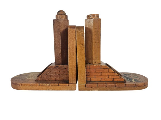 Image 1 of Buchstützen „Schlacht um den Grebbeberg 1940“ – Holz – Eiche – Militaria