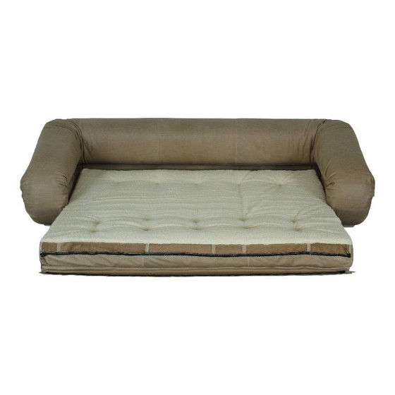 Image 1 of Sofá cama "Anfibio" de tres plazas de cuero gris de Alessandro Becchi para Giovannetti, Italia, años 70