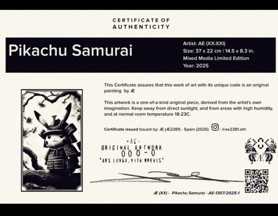 Image 1 of Oeuvre Pikachu (Pokemon) Pikachu samouraï 