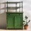 Antique emerald green kitchen cabinet (c.1920) – Storage cabinet (photo 9 of 9)