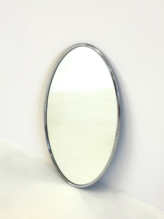 Image 1 of Oval mirror with tube frame small