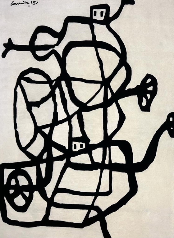 Image 1 of Guillaume Corneille (1922-2010) Table Cobra 1951 - Pièce Unique