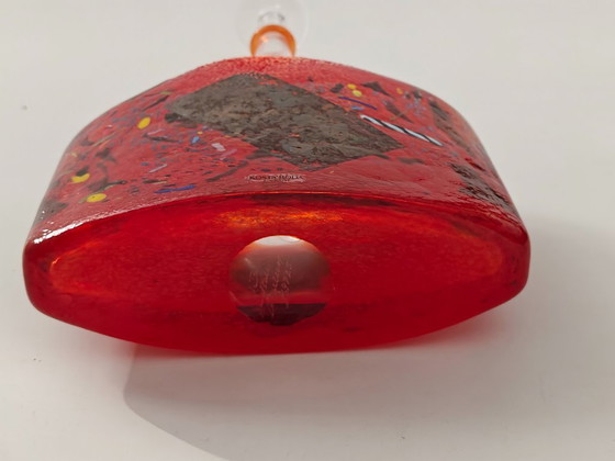 Image 1 of Beautiful orange vase by Bertil Vallien for Kosta Boda, type Satelitte