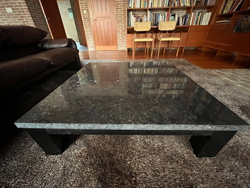 Coffee table with black marble top