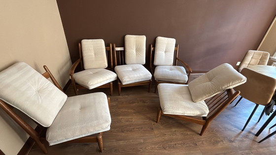 Image 1 of Stunning Mid-Century Modular Sofa Set — 5 Pieces, 1960s/70s