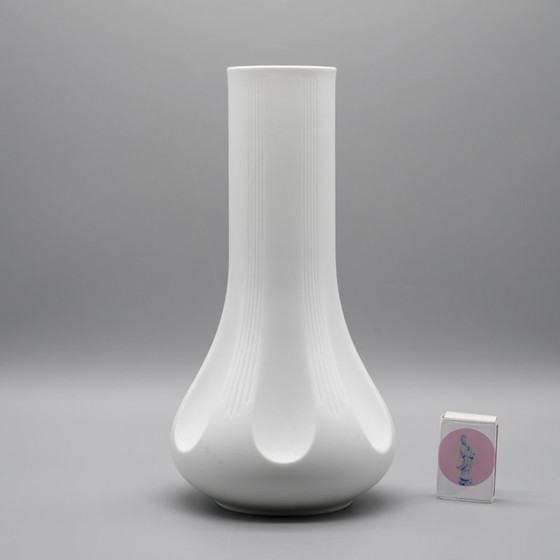 Image 1 of ARCHAIS Vasen-Duo Heinrich Fuchs Hutschenreuther 60er–70er Jahre Op-Art Biskuitporzellan