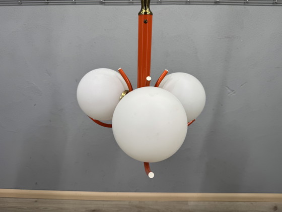 Image 1 of Lampadario arancione Space Age di Richard Essig