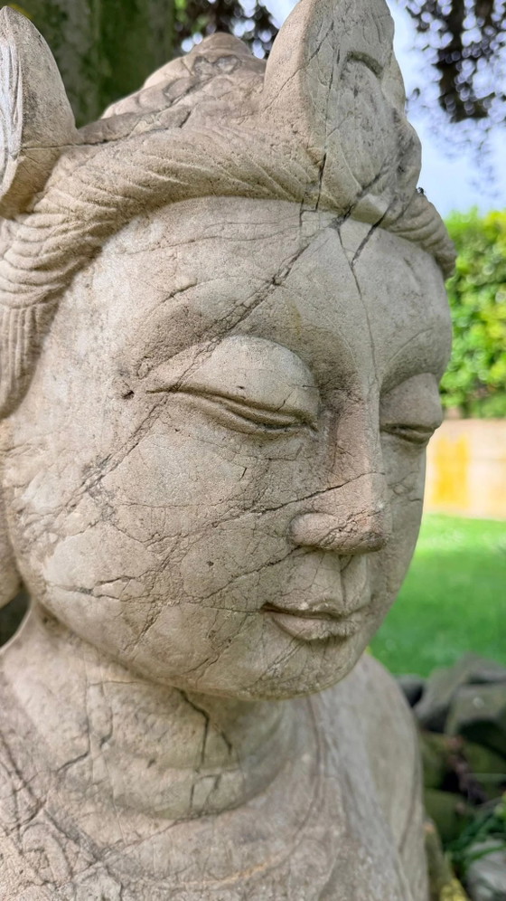 Figura monumental de piedra Devi de templo, Indonesia (Java o Bali), siglo XIX – Esculturas (photo 8 of 11)
