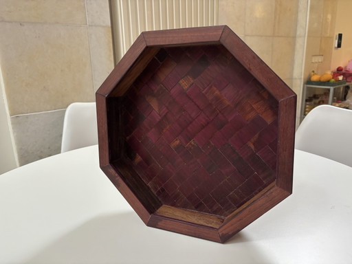 Dicing box, made of purple heart wood