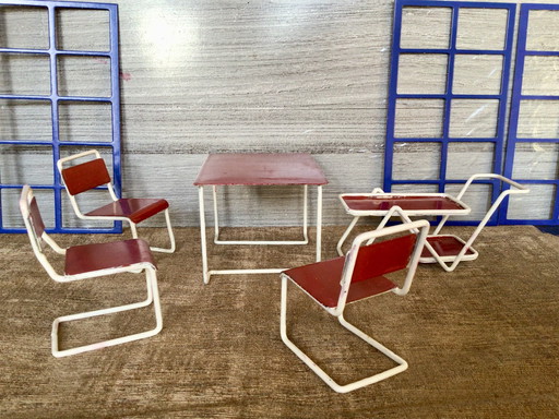 Vintage Gispen Miniature Tubular Furniture 