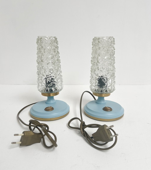 Set of 2 restored Gebr. Mölle night lights, 1960's
