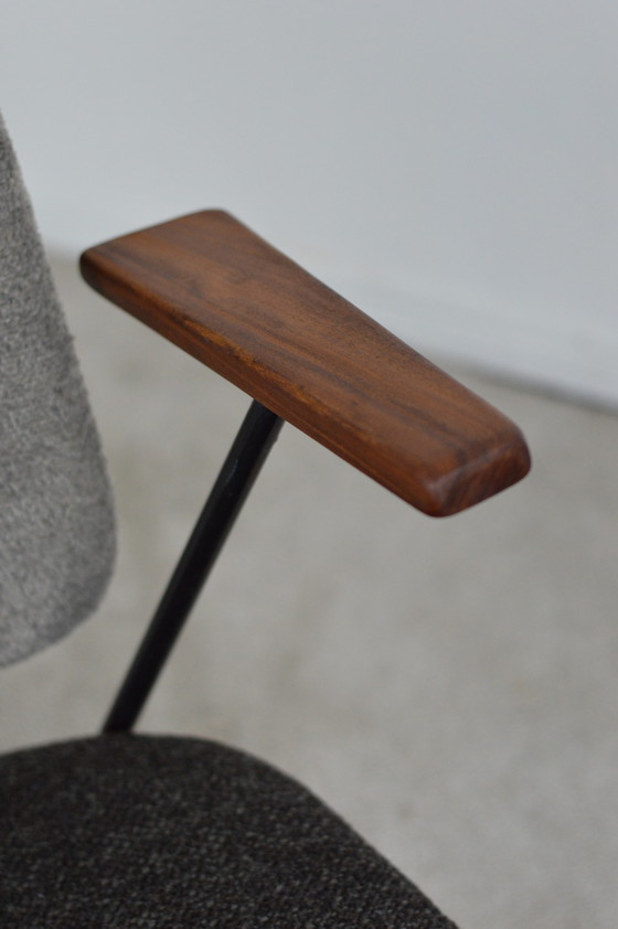 Image 1 of Set of 2 Reupholstered Armchairs by Gijs Van Der Sluis