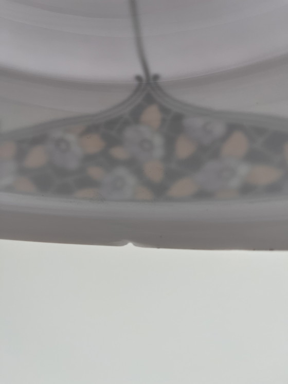 Image 1 of Vintage floral pendant lamp with warm glow 