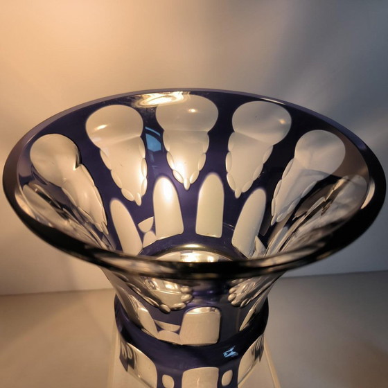 Art Deco geschliffene Glasvase zugeschrieben Johann Oertel für Carl Meltzer & Co., 1925 – Vasen, Crystal (photo 9 of 14)