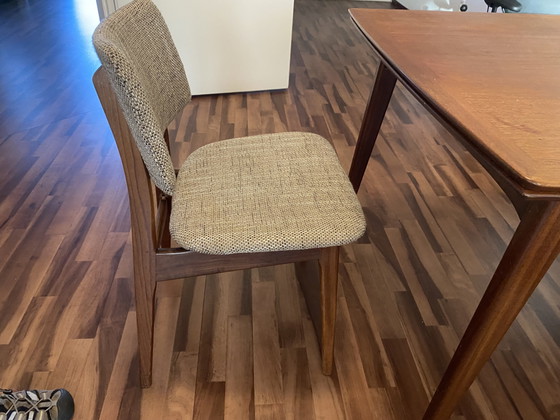 Image 1 of Mid-century teak table with extension leaves