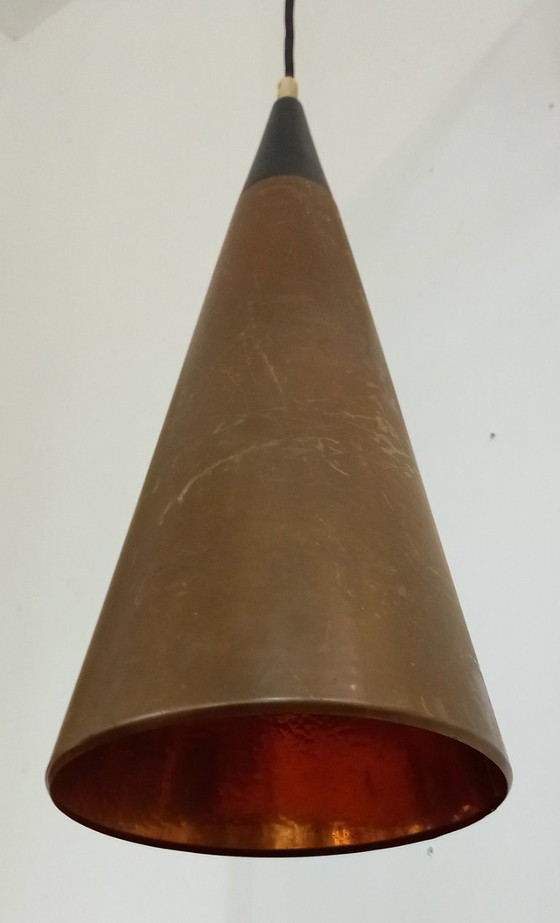 Image 1 of plafoniera danese / lampada in rame attr. ES Horn Aalestrup