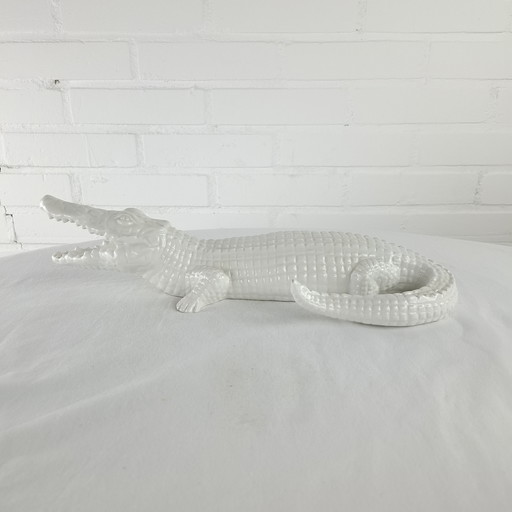 Vintage crocodile statue