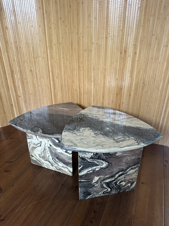 Image 1 of Set di tavolini vintage in marmo Mimi