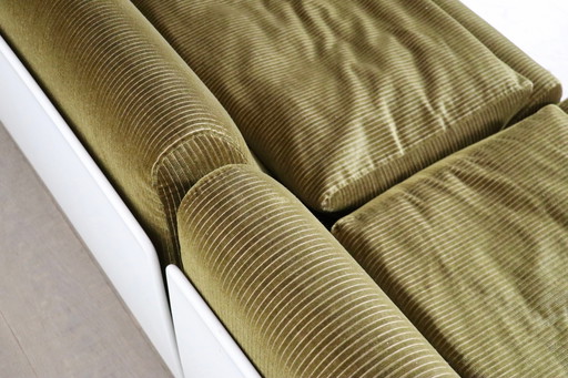 Cor Orbis Modulaire Sofa in Olijfgroen Corduroy van Luigi Colani, 1970