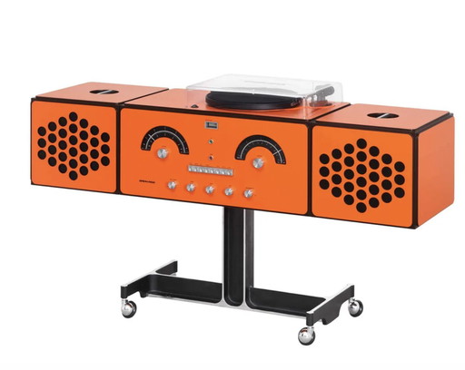 Brionvega RR126 - Rare Radio & Tourne-disque Vintage - 1966 - Lobster Color