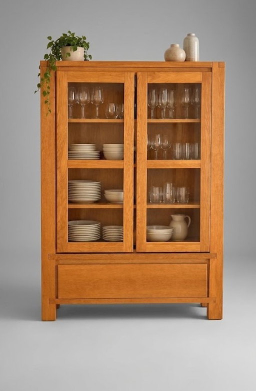 Vitrine aus Massivholz Anrichte