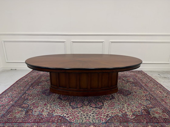 Large oval Art Deco Conference and Dining table – Wood (photo 4 of 11)
