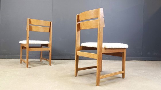 Image 1 of Vintage Brutalistische Eetkamerstoelen Set van 6 - jaren 1970