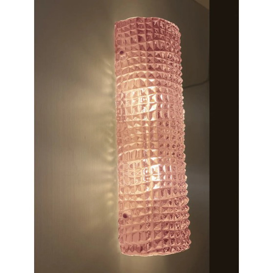 Image 1 of Italienische Wandleuchten aus Muranoglas in Rosa („Cocodrile“) im modernen organischen Stil