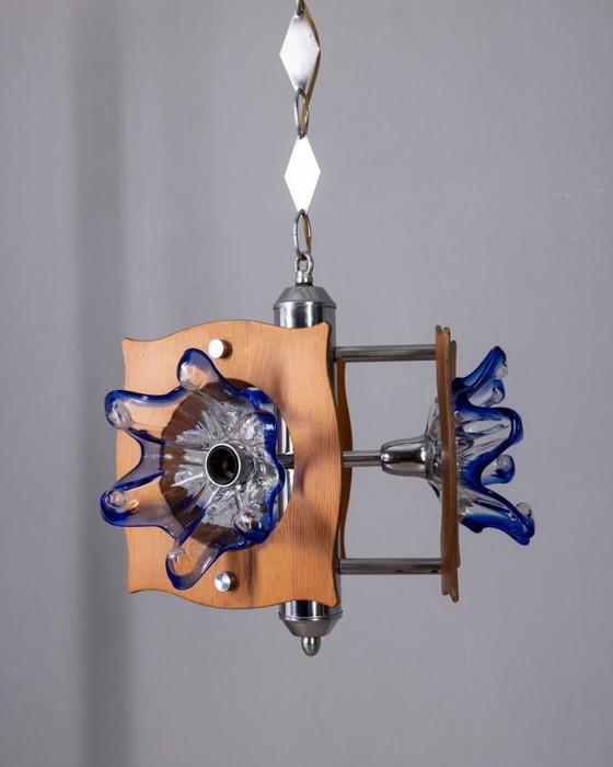 Vintage kroonluchter van Murano-glas uit de jaren 60, Italiaans design. (photo 10 of 10)