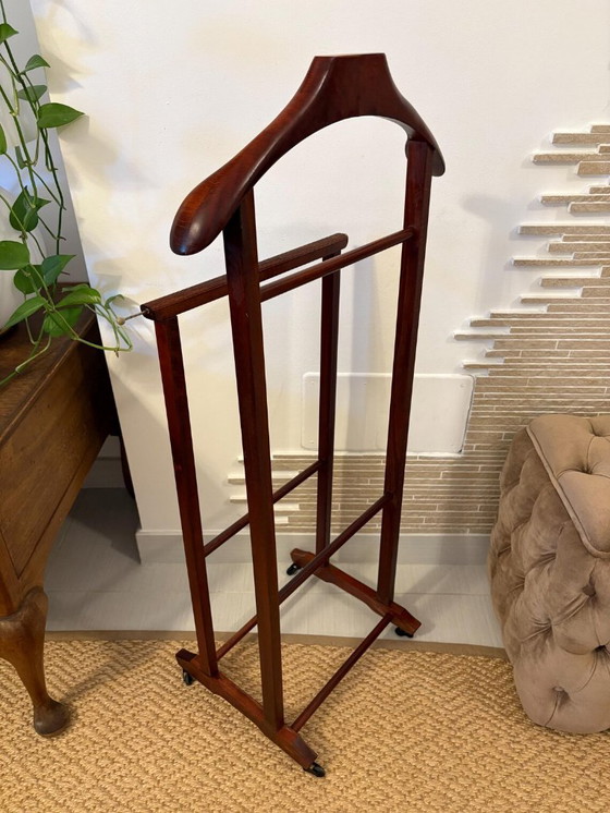 Image 1 of Fratelli Reguitti Valet stand vintage appendiabiti dress rack wooden clothes design dressboy italian organizer servomuto gentlem
