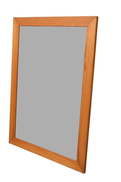 Spiegel met massief grenen frame, 47x67 cm, Scandinavische stijl – Glass, Wood