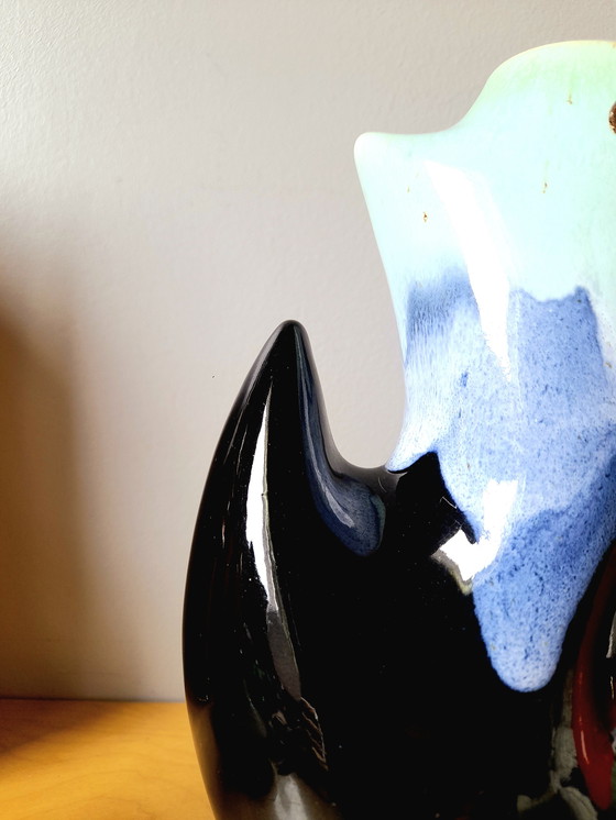 Image 1 of Vase aus geflammtem Steinzeug 1960