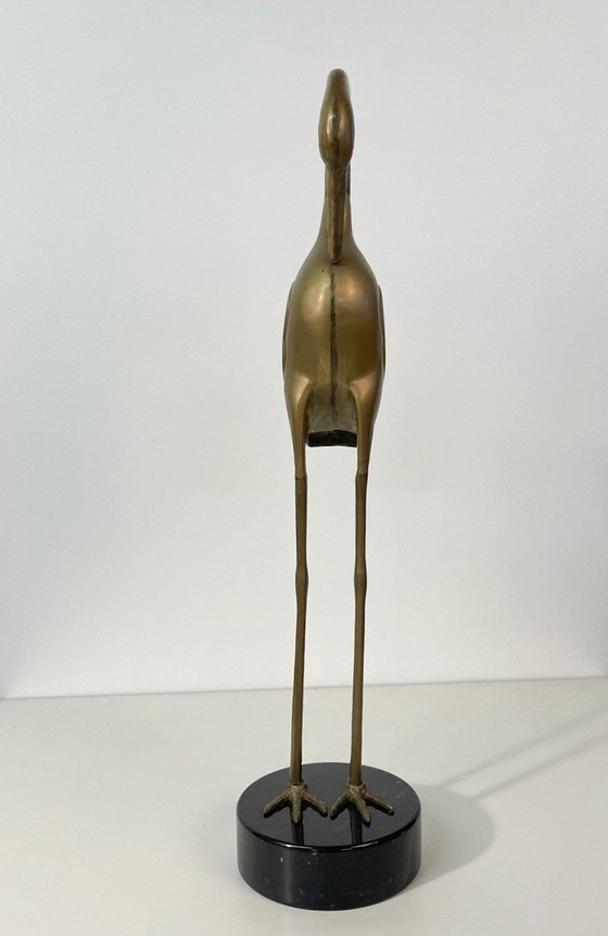 Image 1 of Großer Reiher aus Messing, Circa 1960