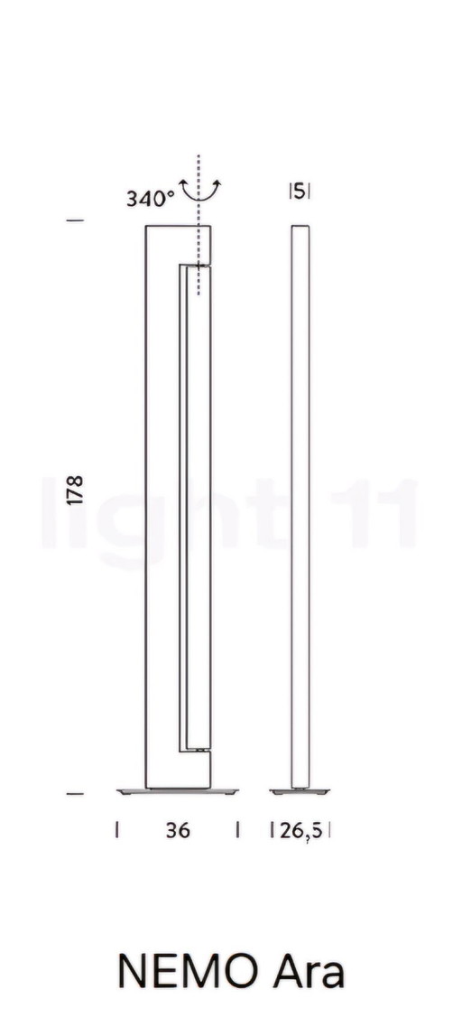 Nemo Ara Stehleuchte – vloerlampen, Aluminium (photo 2 of 10)
