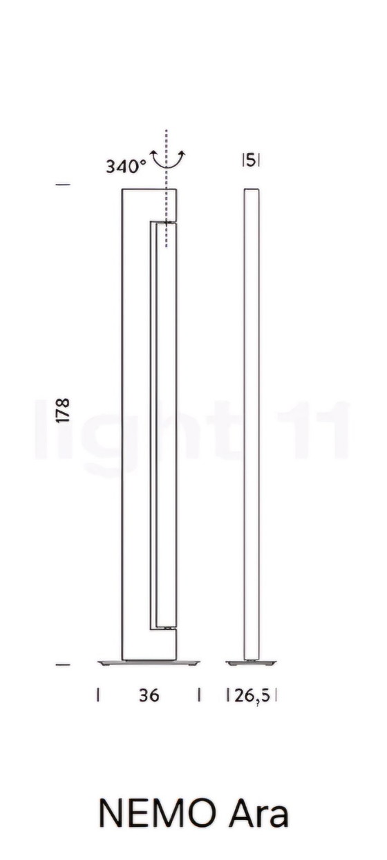 Nemo Ara Stehleuchte – Stehleuchten, Aluminium (photo 2 of 10)