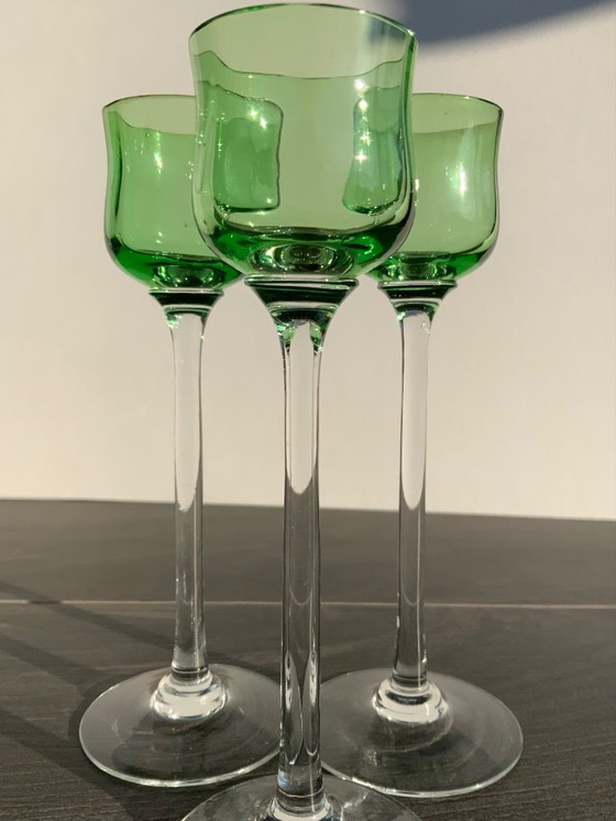 Image 1 of Juego de 3 copas de licor Art Nouveau - Bakalowits & Söhne - Meyr's Neffe - Viena c. 1902​