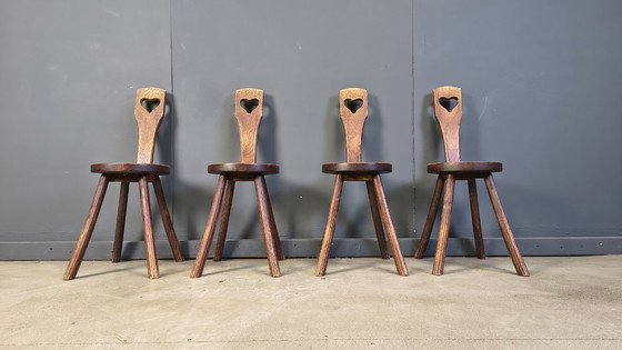 Image 1 of Vintage brutalist heart shaped chairs, 1960s