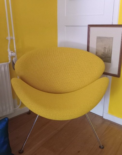 Artifort Orangenscheibe F437 – kuipstoelen, Chrome, Metal