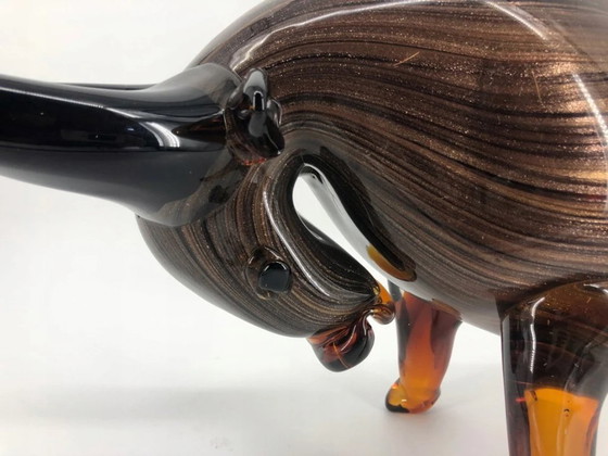 Image 1 of Taureau Murano brun grand 35 x 76 x 25 cm