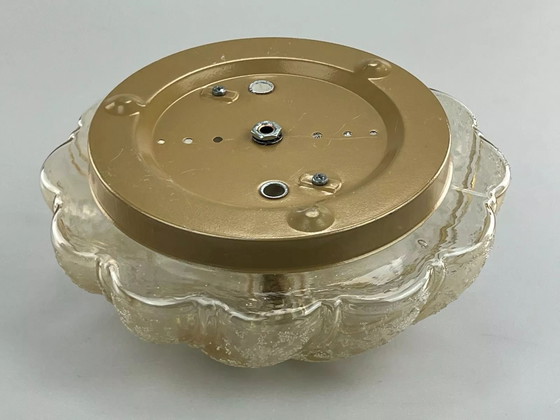Image 1 of 60er 70er Jahre Lampe Leuchte Plafoniere Flush Mount Ice Glas Space Age Design
